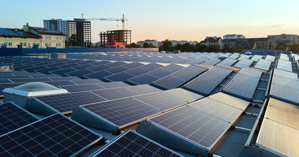 panneau solaire toit usine